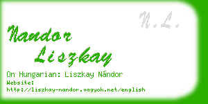 nandor liszkay business card